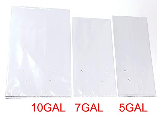 Grow Bag 7 Gallon Square Nursery Container Made of Black White Poly Films (7 Gallon-Pack of 25)