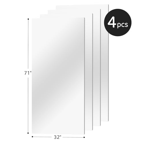 Gym Mirror 71"x32" 4 (Silver -4pcs / 71 x 32 inch)