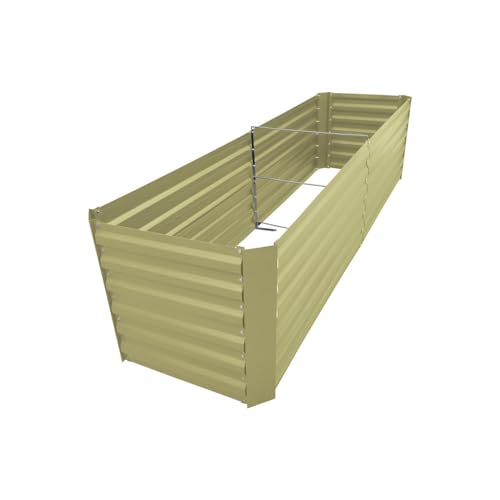 8x2x2FT Beige Metal Raised Garden Bed Kit (Beige / 8x2x2 ft)