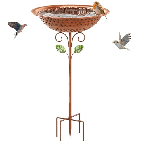 Metal Bird Bath for Outside Garden Birdbath Bowl