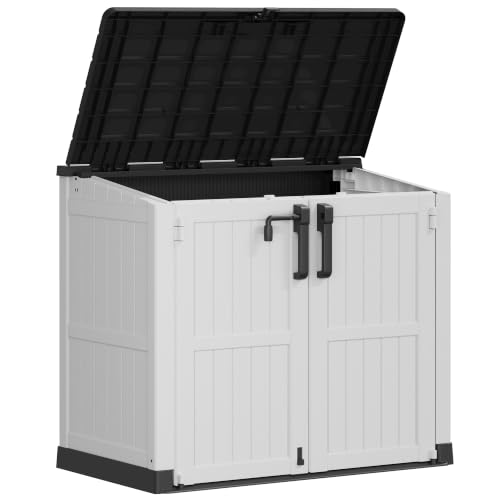 36 Cu Ft Outdoor Storage Cabinet (Black-Ashen / 30.1"×52.1"×44.3")