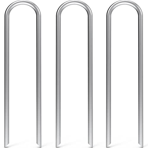 12 Inch 100 Pack Heavy Duty U Shaped Garden Stakes (12 Inch)