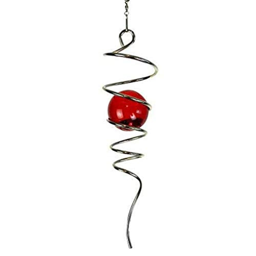 Gazing Ball Stainless Steel Spiral Tail (1)