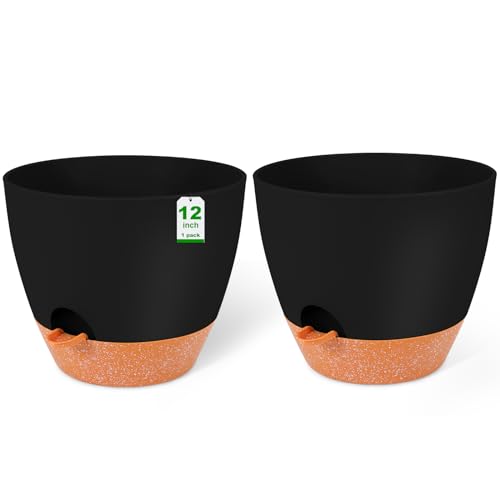 12 Inch Self Watering Planters (2 Count)