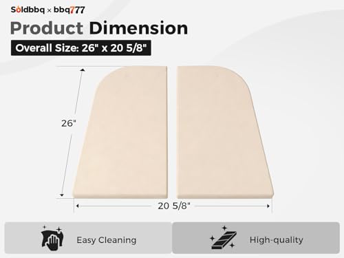 Cordierite Pizza Stone Replacement Parts for Ooni Koda 2 Max Outdoor Pizza Oven (for Ooni Koda 2 Max)