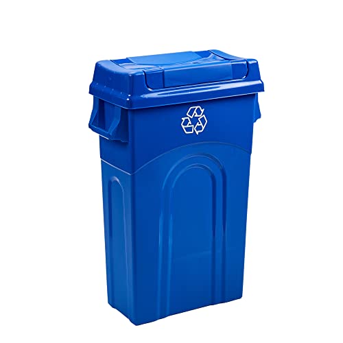 23 Gallon Highboy Plastic Recycling Bin Kitchen Trash Can with Lid