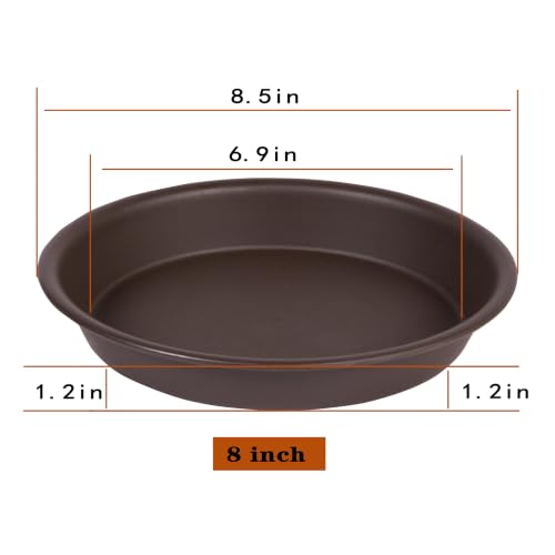 2 Pack of 8 inch Plant Saucer Clear (8" (2 pack) / Dark Brown)