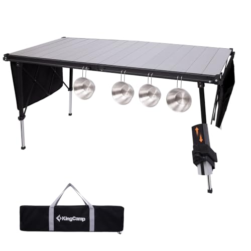 Large 55.1" Folding Camping Table (8p-pro-55.1"×27.6" - Adjustable Height)