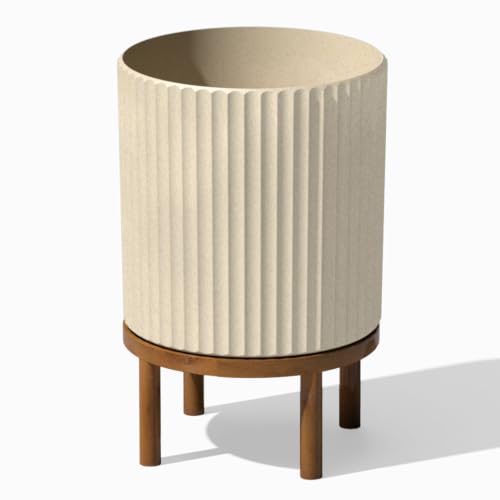Demi Series Round Planter w (Sand/Brown / 16 inch)