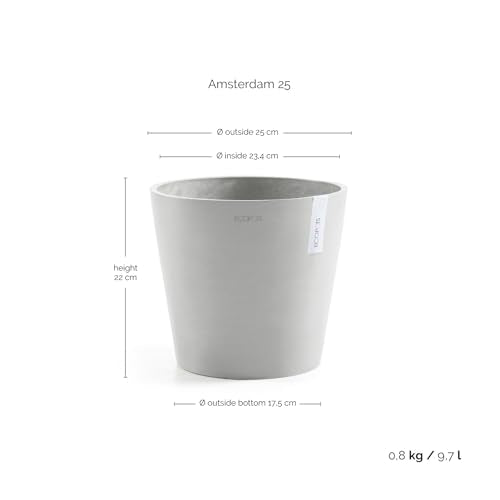 Oslo Round Flower Planter (Pure White / 10")
