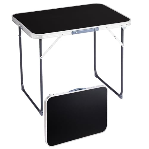 2.0 Ft Folding Portable Camping Table (Black / 2 FT)