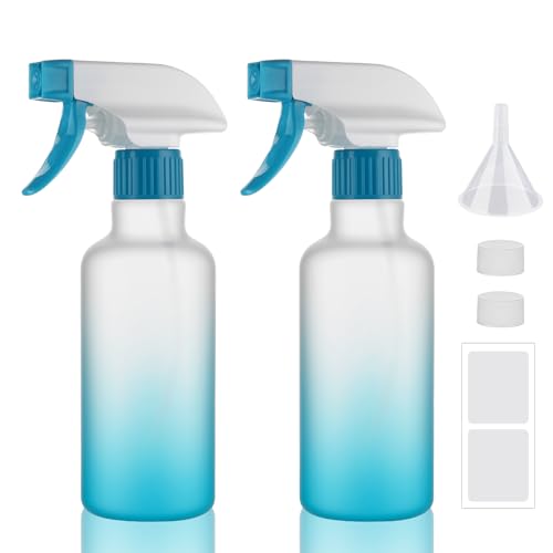 12oz 350ml Plastic Spray Bottles 2 Pack (Blue)