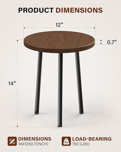 Plant Stand Indoor 2 Pack (Walnut / 14"&14")