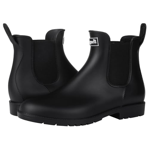 Women's Ankle Rain Boots Waterproof Chelsea Boots New Black (12 / New Black)