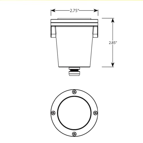 12V 3-in-1 Waterproof IP68 Mini in-Grade Light (Grated Top) (MR11)
