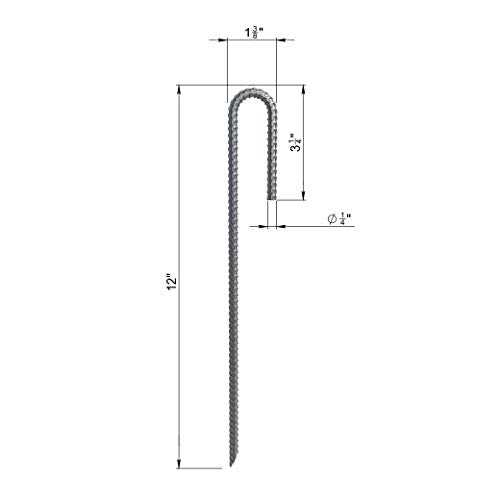 Vodaland Rebar Stakes J Hook Extra Heavy Duty 1 (100 Count)