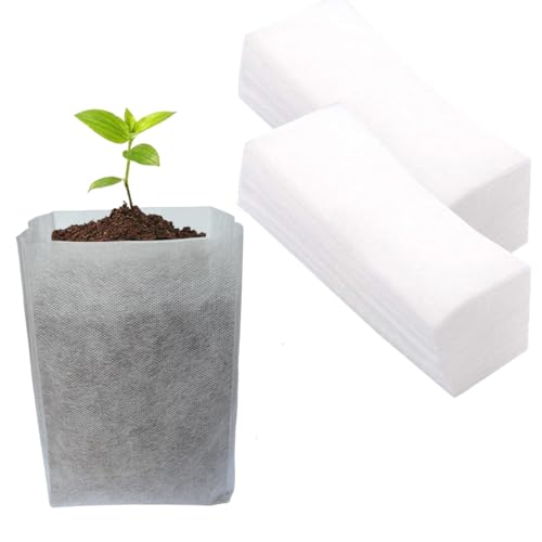 1 1 4 Gallon 50PCS 11×11.5 Inch Breathable Plant Grow Bags (White / 11"x11.5"/50PCS)