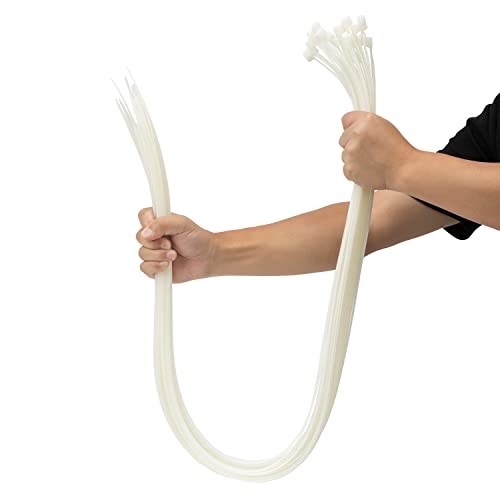 40 inch White Zip Ties Heavy Duty 25 PCS (25 Count)