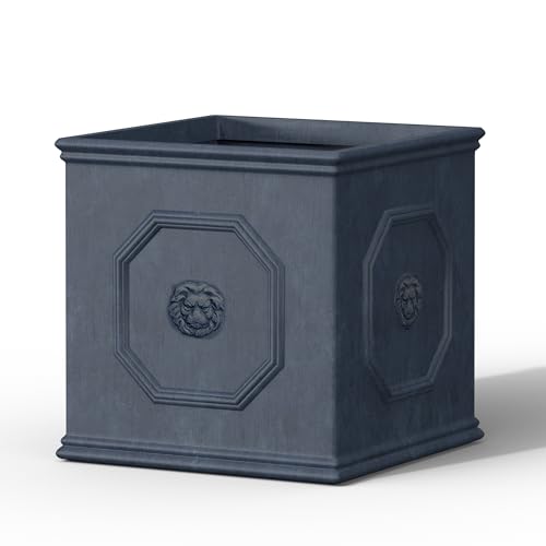 Accent Square Dusty Blue Concrete Planter 12.6" W (Antique Gray / 12.6")