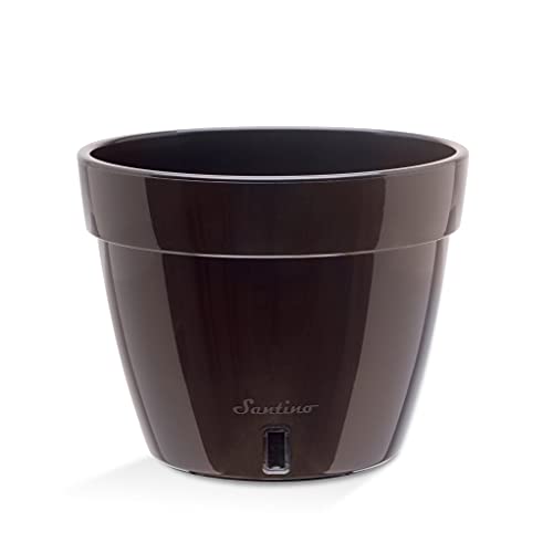 ASTI 7.1 Inch Self Watering Planter in Black