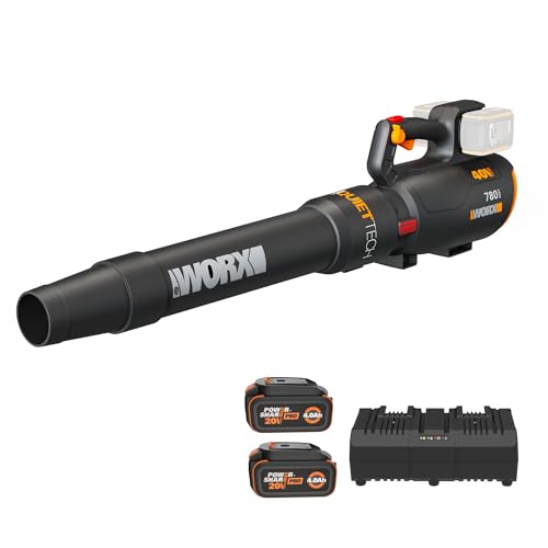 Cordless Leaf Blower (190MPH 40V Blower w/(2) 4.0Ah Batteries)