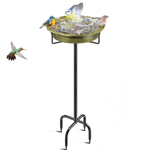 Bird Baths for Outside (Retro Gold)