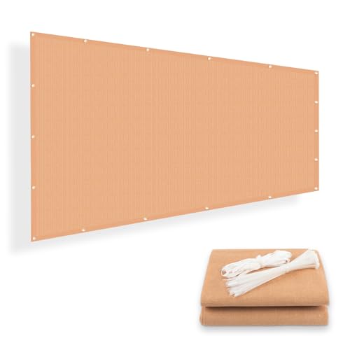 Shade Cloth 7x20 FT Sun Shade (7' x 20' custom size / Peach Fuzz)