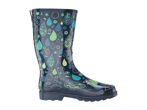 Women's Tall Waterproof Rain Boot (8 / Pouring Paisley)