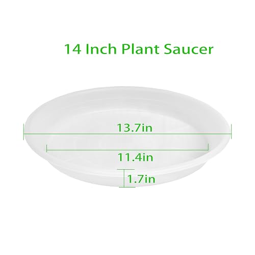 2 Pack of 14 inch Plant Saucer (14" (2 pack) / Brown)