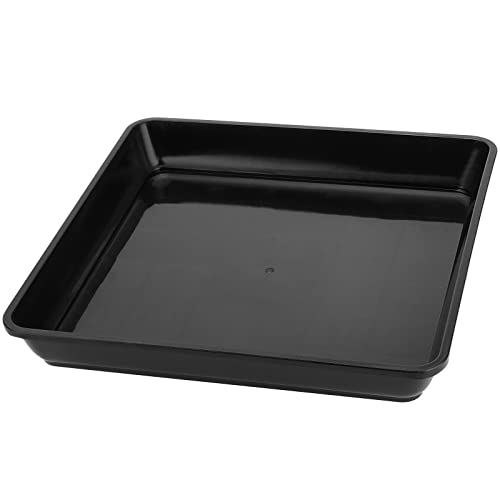 15 PCS 9 x 9 Inch Square Plant Saucer (8.8 Inch 15 Pcs / Black)