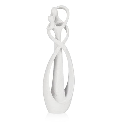 Kissing Lovers Statue Abstract Sculpture (White / Large)