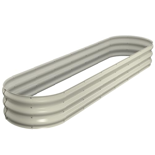 Raised Garden Bed Kit (Pearl White / 8×2×1 ft)