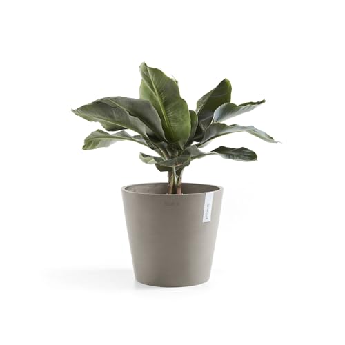 Amsterdam Round Flower Planter (Taupe / 16 Inches)