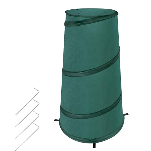 8" x 13" x 22" Pop Up Frost Protection Plant Cone (Green-1pc)