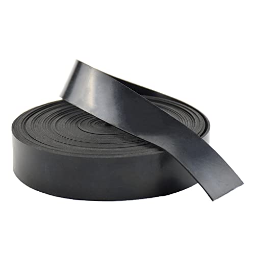 Solid Rubber Strips Neoprene Rubber Weather Stripping for Door Seals Under Bottom (1" X 25' / .062" thick(No Adhesive）)