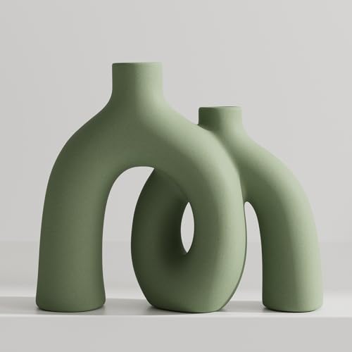 Hug Donut Decorative Vase Set (Green)