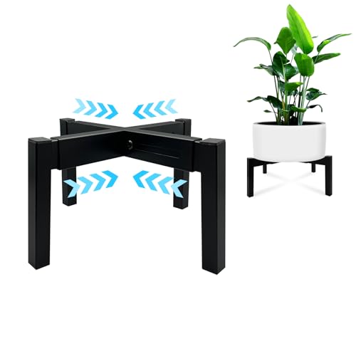 Heavy Duty Adjustable Metal Plant Stand for 10" (3 - Mini / Mini Black 10-16")