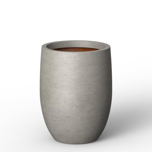 Weathered Concrete Planter 9.1" Dia All (Rustic Concrete / 11.8 Inch Tall)