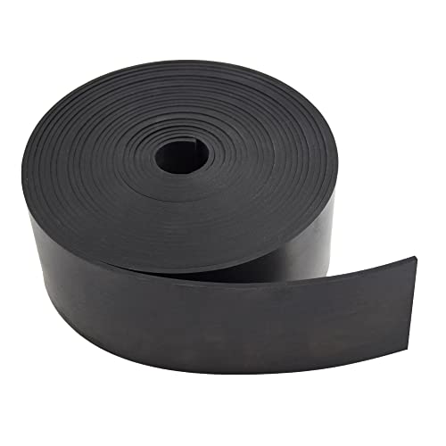 Solid Rubber Strips Neoprene Rubber Weather Stripping for Garage Door Seals Under Bottom (3" X 25' / .125" thick(No Adhesive）)