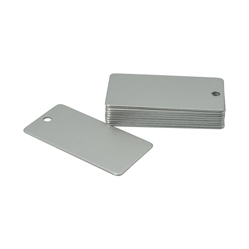 Anodized Aluminum Engraving Blanks 1x2 Inch 50 Pack