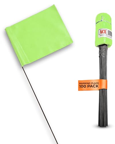 Fluorescent Lime Marking Flags 100 Pack