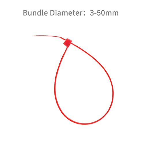 8 Inch Red Cable Zip Ties (Red / 8 inch (40 lbs, 500 pcs))