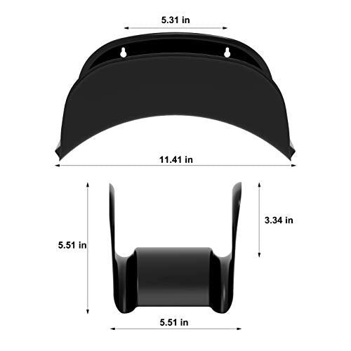 2 Pack Heavy Duty Hose Hanger Wall Mount Black (Black - 2 Pack)