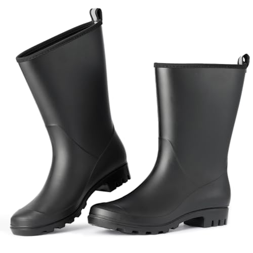 Wide Calf Women's Rain Boots Waterproof PVC Rubber Garden Boot Outdoor