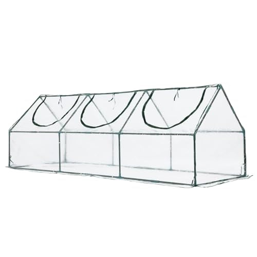 9 x 3 x 3 ft Mini Greenhouse (Transparent / 9 x 3 x 3 ft)