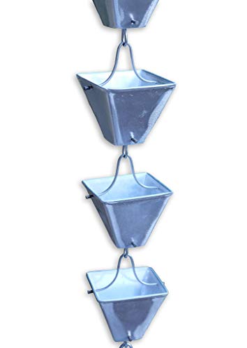 Medium Square Cups Rain Chain