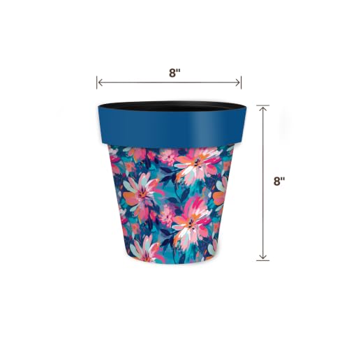Everyday Planter 8.5" x 8.5" x 8.5" Abstract Floral Small Planter (Abstract Flor / Small)