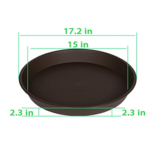 4 Pack of 16 17 inch Plant Saucer (17" (4 pack) / Dark Brown)