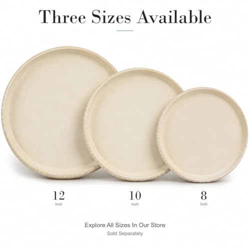 Plant Saucers (Beige White 10″)