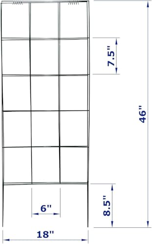 2Pack Black Garden Cucumber Trellis 46” x 18” A (2 Count)